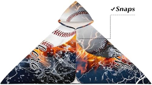 3D Baseball Personalized Kids Beach Towel for Boys Girls