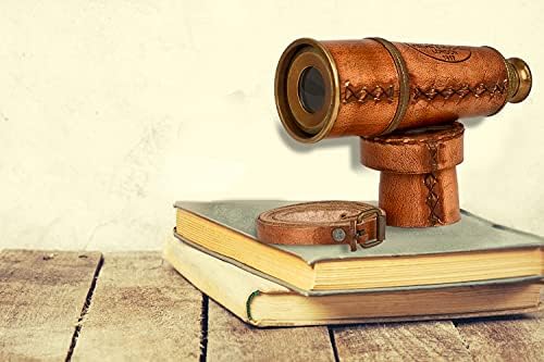 RII Antique Decor Spyglass with Leather Case