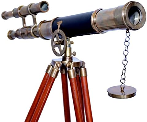 Victorian Brass Floor Standing Telescope