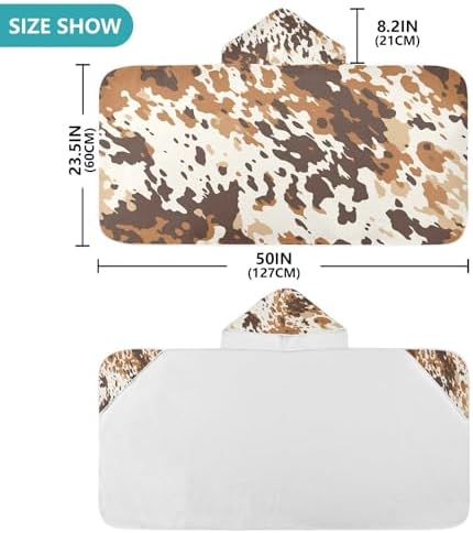 Kigai Hooded Towel for Kids Cow Print