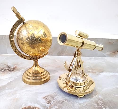 Vimal Nautical 8 Inch Telescope Brass Alidade with Compass