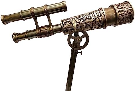Navirock Antique Brass Telescope with Tripod Stand