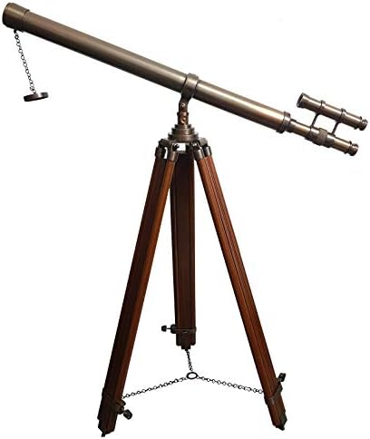 Marine Brass Antique Telescope with Wooden Tripod