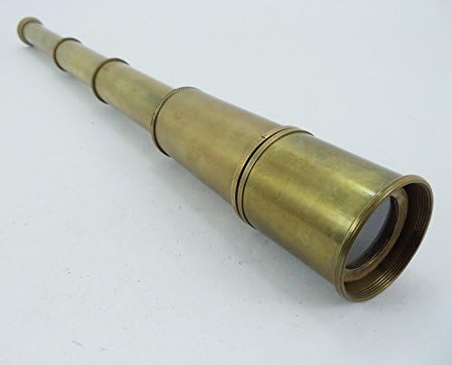 Brass Captain Telescope with Glass Optics and High Magnification 18 Inch