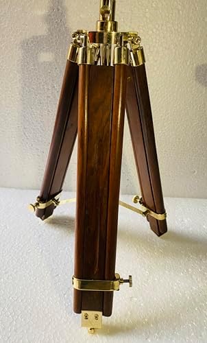 Brass Telescope with Wooden Tripod Stand Gift