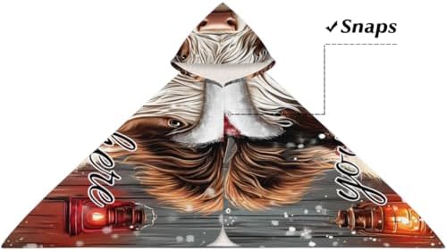 Christmas Cow Personalized Kids Beach Towel Winter Holiday Custom Name Hooded Bath Towel