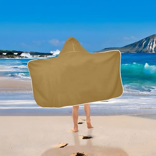 GAIGEO Khaki Kids Hooded Bath Towels