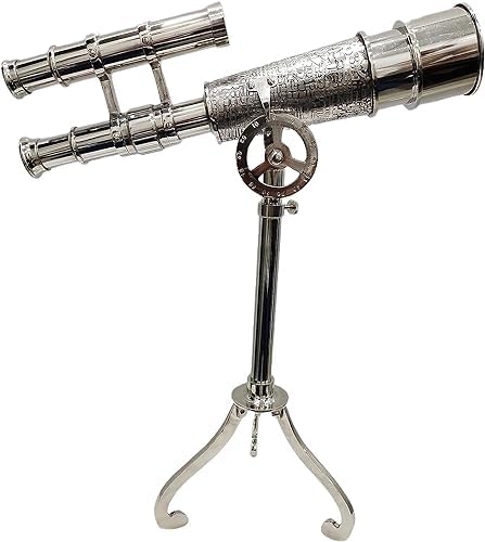 Beautiful Handmade Brass Telescope with Chrome Finish