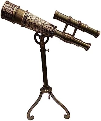 Navirock Antique Brass Telescope with Tripod Stand