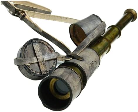 Decorative Telescope 18 Brass with Leather Cap