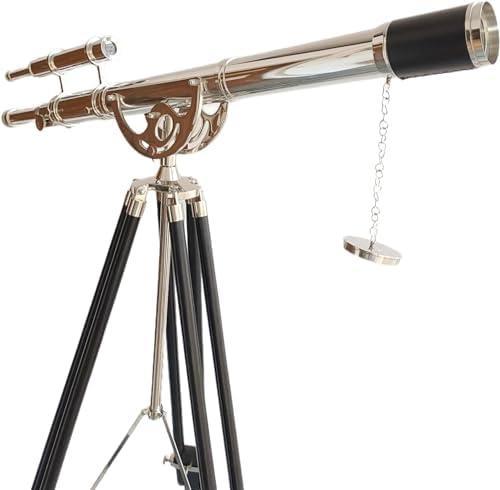 Navirock Antique Brass Floor Standing Telescope