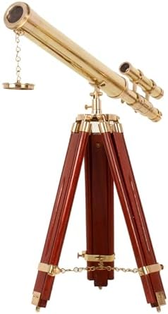 18 Inch Nautical Brass Telescope with Wooden Stand