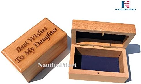 Brass Pirate Spyglass Telescope 6 Inches Handheld Collapsible Monocular Telescope with Engraved Box