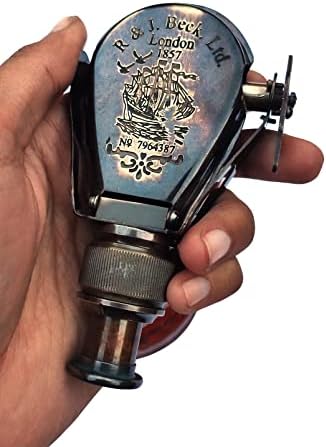 SIFAAT World Antique Nautical Brass Monocular with Leather Case Replica