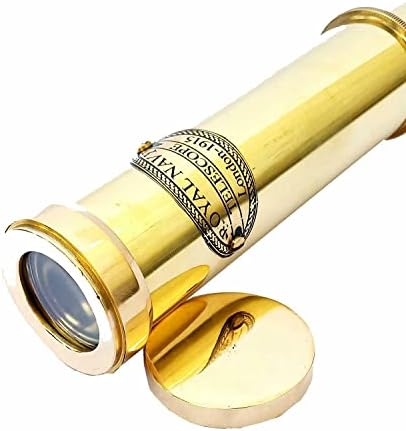 Heynz Pirate Monocular Brass Nautical Spyglass Telescope 12 Inch