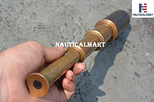 Brown Antique Spyglass Telescope with Box Handmade Collectible