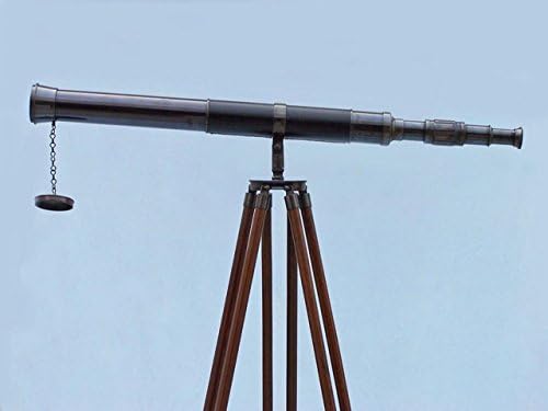 Floor Standing Oil Rubbed Bronze Leather Admiral Telescope 60