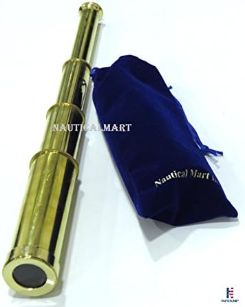 Nautical Handheld Pirate Brass Telescope 14 Inch Long