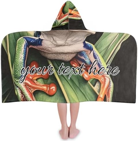 Tropical Forest Tree Frog Personalized Kids Beach Towel