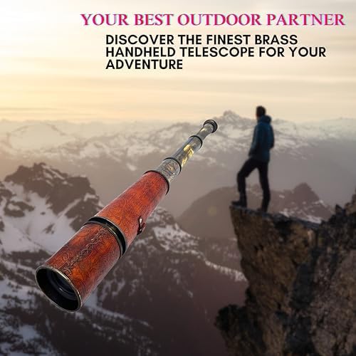 Handmade Brass Telescope 32 Inch Functional Spyglass Replica