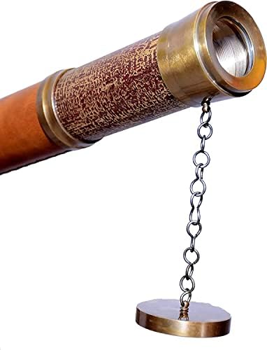 Nautical Antique Brass Telescope Floor Standing Decor