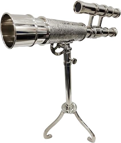 Beautiful Handmade Brass Telescope with Chrome Finish