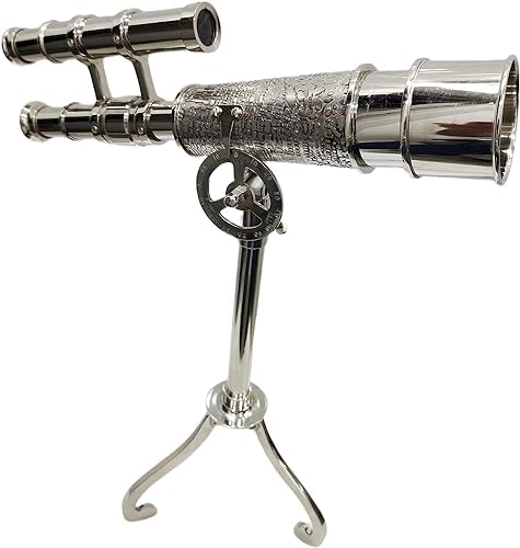 Beautiful Handmade Brass Telescope with Chrome Finish