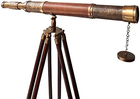 Decorative Marine Telescope with Brass Tripod