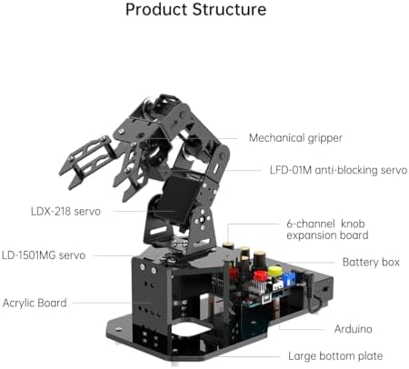 LewanSoul 5DOF Robotic Arm STEM Education Kit