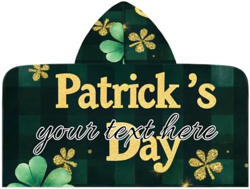 Happy St Patricks Day Personalized Kids Beach Towel