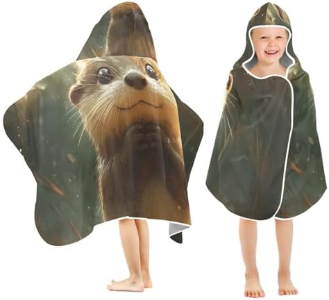Cute Otter Kids Hooded Bath Towel 24x50
