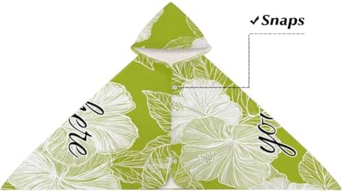 Tropical Hibiscus Personalized Kids Beach Towel
