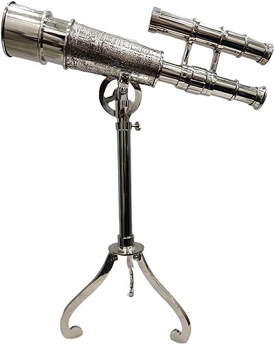 Beautiful Handmade Brass Telescope with Chrome Finish