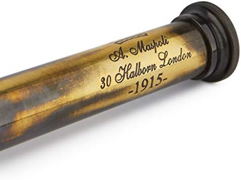 Handcrafted Brass Telescope with Leather Accents