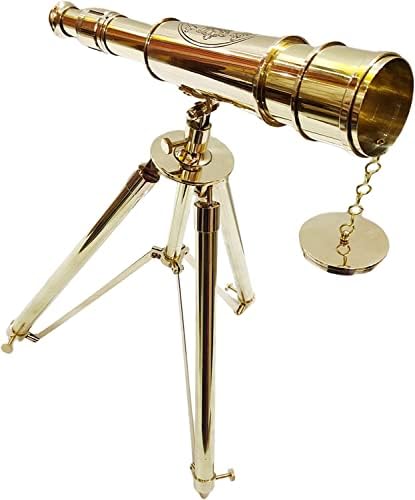 Home Decorative Solid Brass Spyglass Telescope with Brass Tripod