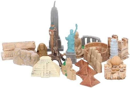 Dioche 17PCS Miniature Ancient Buildings World City Kit