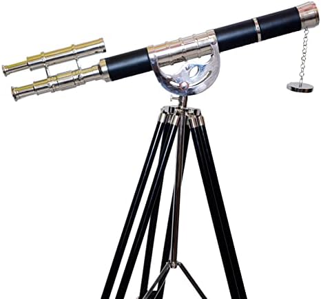 Maritime Antique Brass Telescope with Chrome Finish