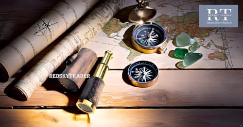 6 Inch Handheld Brass Telescope with Leather Case