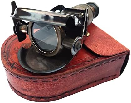 SIFAAT World Antique Nautical Brass Monocular with Leather Case Replica