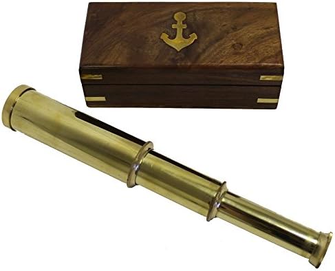 9 Inch Handheld Brass Telescope Nautical Pirate Spy Glass