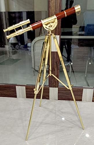 Brass Nautical Double Barrel Telescope Stand