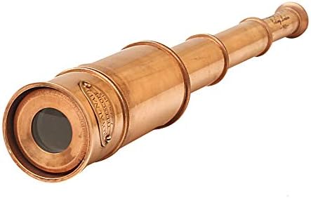Royal Navy Antique Brass Spyglass Telescope - 20X Magnification Handheld Pirate Scope