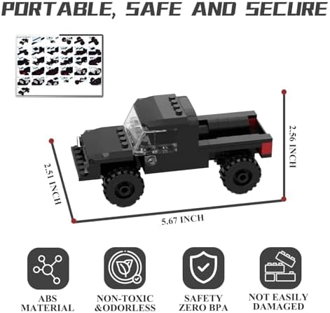 Speed Champions Building Blocks Classic Black Pickup Truck 85PCS