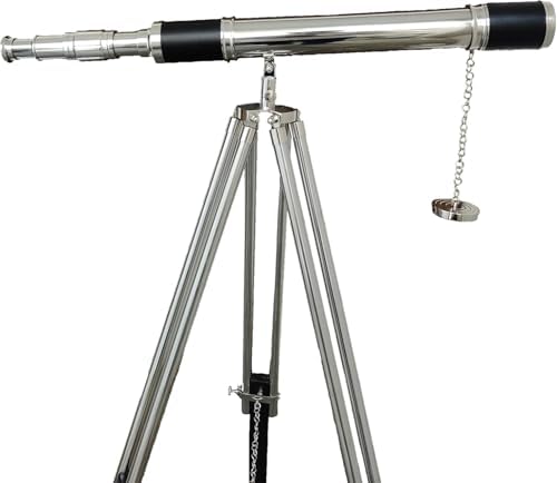 Royal Design Brass Antique Telescope with Retro Black Tripod