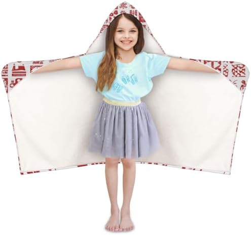 Merry Christmas Personalized Kids Beach Towel with Hood