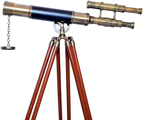 Victorian Brass Floor Standing Telescope