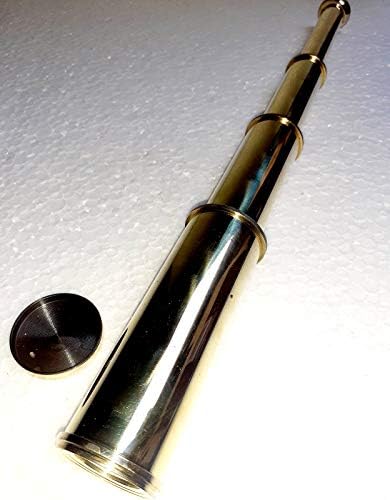 12 Inch Full Brass Golden Pirate Telescope with Lens