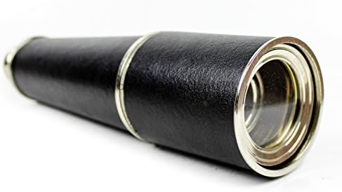 Nautical Pirate Spyglass with Brass Anchor Emblem and Rosewood Box