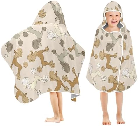 Susiyo Kids Hooded Bath Towel with Poodle Design