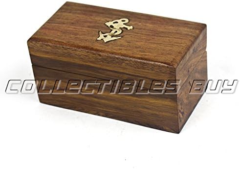 Vintage Mini Brass Telescope with Wooden Box